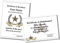 Printable Certificates And Award Templates