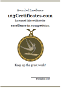 gymnastics award to print