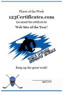 printable hockey certificates
