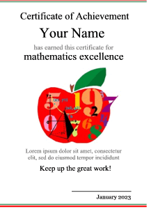 math award template