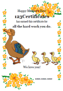 Mother's Day certificate template
