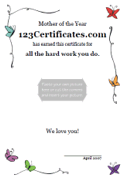 add a photo to Mother's Day certificates