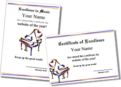 Music Certificate Templates
