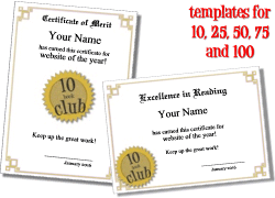 Printable Reading Certificates, Reading Awards, and ...