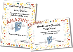 amazing reader certificate template