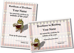owl reading certificate template