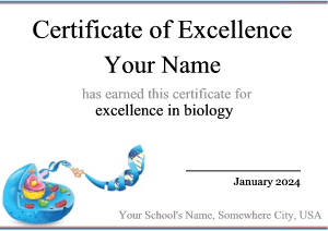 biology certificate template