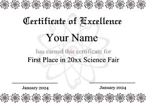 science award certificate border