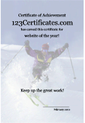 free ski certificate printable