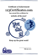blue diamond completion certificate