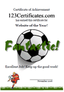 soccer certificate template