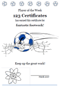 soccer certificate for kids