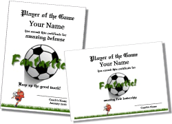 Free Printable Soccer Certificates And Soccer Award Templates