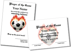Free Printable Soccer Certificates and Soccer Award Templates