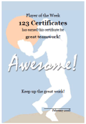 printable softball certificate for players