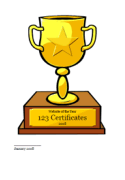 tournament champion certificate template