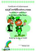 four-leaf clover certificate border