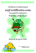 certificate template with Irish border