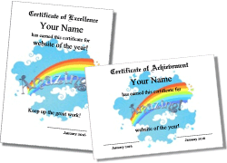 rainbow certificate border