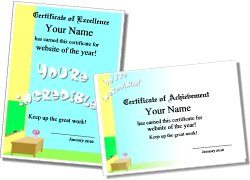 classroom award certificate template