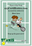 tennis certificate template for boys