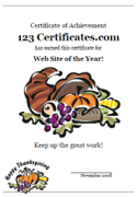 fall harvest certificate design