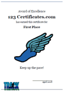Free Printable Track And Field Certificates And Awards
