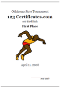 race award certificate templates