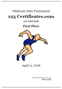 high jump certificate template