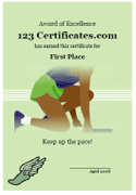 track competition certificate to print