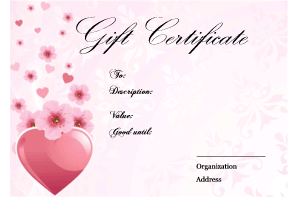 Valentine S Gift Certificates