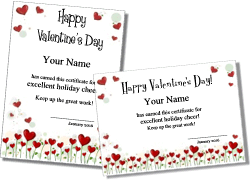 heart border certificate template