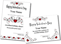 Printable Valentine's Day Certificate Templates