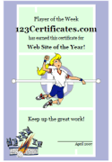 volleyball certificate template